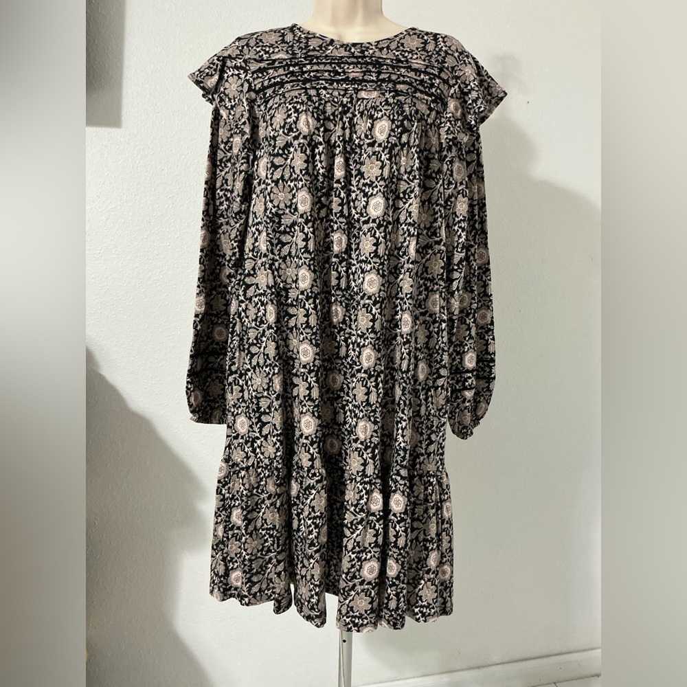 NWT Boden Black Floral Trim Detail Jersey Mini Dress US 10R - Picture 3 of 16